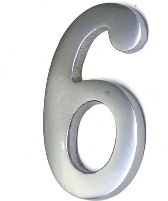 Immagine prodotto di Numero 6 nichel opaco 10 cm fissaggio invisibile