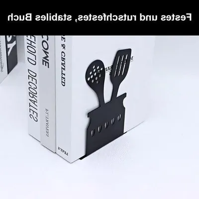 Obrázek produktu pro Kovový stojan na knihy – do knihovny – 2 kusy – černý – ekologický
