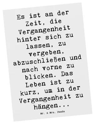 Produktbild von Mr. & Mrs. Panda Postkarte Spruch Vergebung und Zukunft - Weiß - Geschenk, Postkarten, Ansichtskarte, Stimmungen, Gefühl, Glück, Stimmung, Gefühle, Zitat, Fotokarte