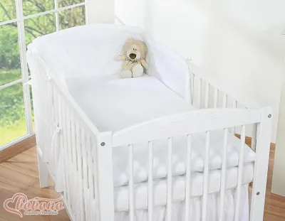 Image de Bobono Ciel de Lit Bébé Ochraniacz Cœurs Nature 35x188 cm
