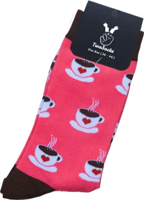 Produktbild von TwoSocks lustige Socken - Kaffee Socken, Motivsocken für Damen & Herren  Baumwolle Einheitsgröße