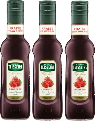 Produktbild von Mathieu Teisseire Getränke-Sirup Erdbeere 0,25L (3er Pack)