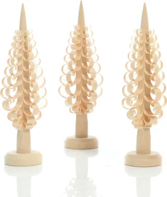 Produktbild von Weihnachtsdeko Spanbaum 3er Set H=12cm