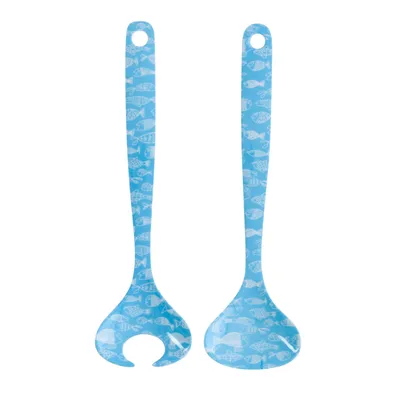 Produktbild von Salatbesteck Crazy Fish Melamin 2-tlg. ca. 26,5x7,3x2,2 cm Servierbesteck