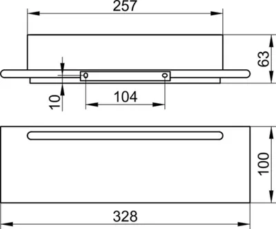 Produktbild von KEUCO Edition 400 Duschablage mit integriertem Glasabzieher silber-eloxiert/weiß