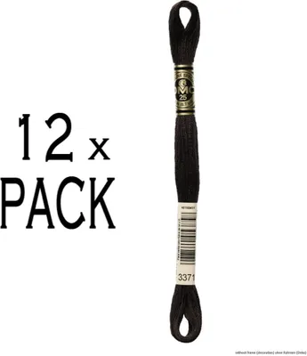 Zdjęcie produktu dla 12 nici do haftu DMC Mouline Special 117mc - kolor 3371, 6 nitek, 8 metrów
