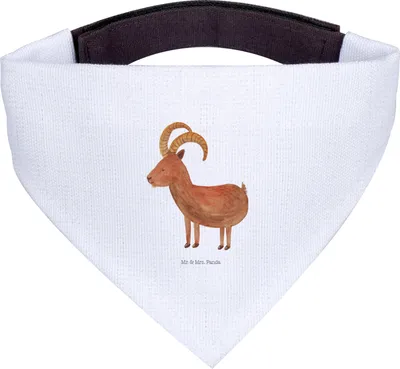 Produktbild von Mr. & Mrs. Panda Halstuch Für Hunde Sternzeichen Steinbock - Weiß - Geschenk, Steinböcke, Geburtstag Januar, Hundeschal, Ziege, Hundehalstuch, Hund, Bock