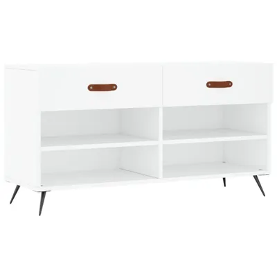 Immagine prodotto di vidaXL Panca per scarpe bianca 102x35x55 cm Materiale a base di legno