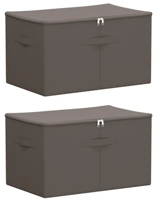 Immagine prodotto di vidaXL Contenitore 2 pezzi Grigio 60 x 43 x 35 cm in tessuto non tessuto