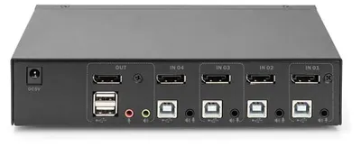 Image de DIGITUS KVM Switch, 4K60HZ, 4x1 DP in, 1x DP USB out