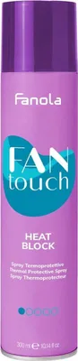 A product shot of a Fanola Fan Touch Heat Block Thermal Protective Spray.