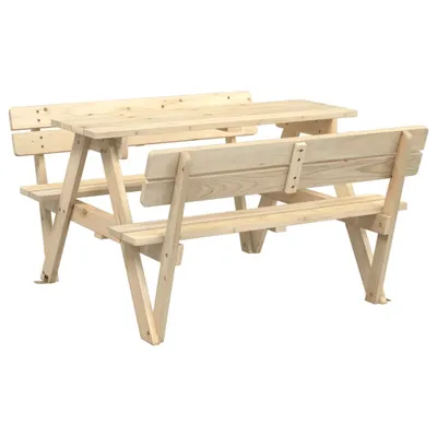 Immagine prodotto di Tavolo da Picnic per 4 Bambini con Foro Ombrellone Legno Abete