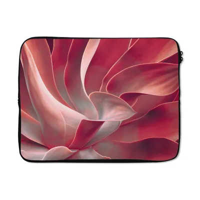 Produktbild von MuchoWow® Laptop Hülle 15 Zoll Stilleben - Blätter - Pflanze - Rosa Laptoptasche - Laptoptasche - Sleeve - Rundum-Schutz