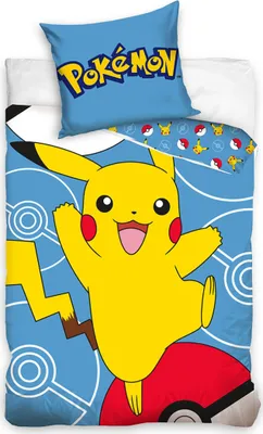 Obrázek produktu pro Dětské povlečení Pokémon Pikachu a Pokéball