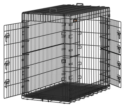 Obrázok produktu pre Prepravná klietka pre psov – skladacia – oceľ – 122 x 74 x 114 cm
