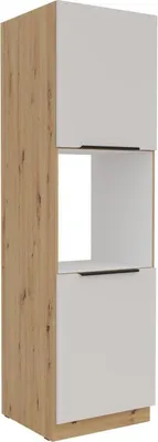 Obrázek produktu pro Kuchyňská skříň na vestavnou troubu NICOLLA - šířka 60 cm, kašmír / dub artisan