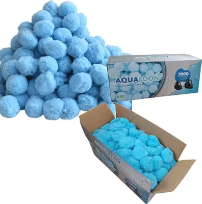 Immagine prodotto di Aqualoon sfere filtranti blu per pompa a sabbia per piscina confezione da 700 g che sostituisce 25 kg di sabbia