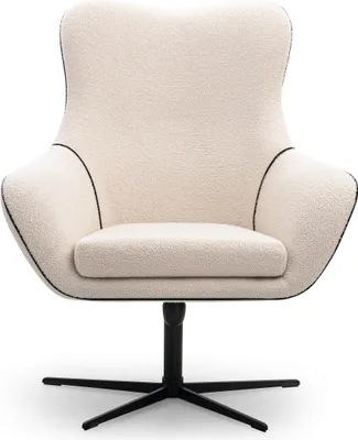 Produktbild von Masseno Polstersessel SOGNO, Modern Loungesessel ergonomisch, Bucle-Stoff Beige