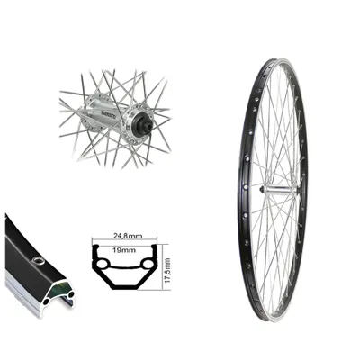 Produktbild von Vorderrad 26" MTB Shimano TX500 Schnellspanner Laufrad Hohlkammer 19-559 silber