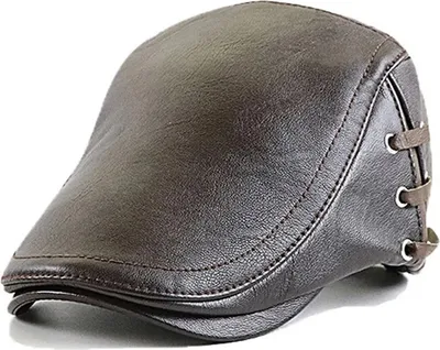 Zdjęcie produktu dla Stylowy Beret Męski Felipe - Ciemnobrązowy | Idealny na Przejrzyste Dni KP26103