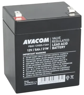 Obrázok produktu pre Avacom Baterie 12V 5Ah F2 Highrate (Pbav-12V005-F2Ah)