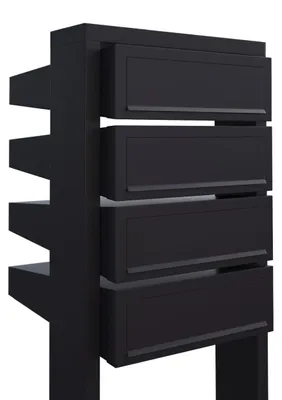 Produktbild von Briefkastenanlage Stairs for Four in Schwarz