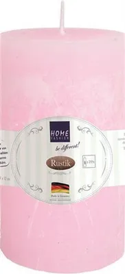 Produktbild von Kerze Stumpen Rustik rose - rosa Ø 7cm, Höhe 12cm