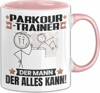 Produktbild von Parkour-Trainer Tasse Geschenk für Parkour-Trainer Der Mann Der Alles Kann Geschenkidee zum Geburtstag (Rosa)