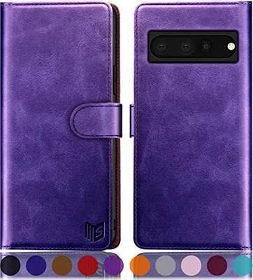 Obrázok produktu pre Google Pixel 7 Pro 5G Fialové Kožené Skladacie Puzdro Ge2Ae Gp4Bc