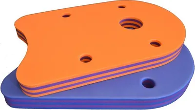 Produktbild von Schwimmbrett Klassik 480x300x38mm  Baby, Kinder, Erwachsene - Stripes - Gestreift Orange