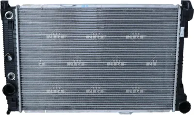 Productafbeelding van Radiateur met koelribben, 640 - 438 mm, aluminium, NRF, geschikt voor onder andere MERCEDES-BENZ E-KLASSE
