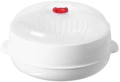 Image de Cuiseur vapeur, compatible avec le micro-ondes, pratique, de grande qualité, lavable au lave-vaisselle.