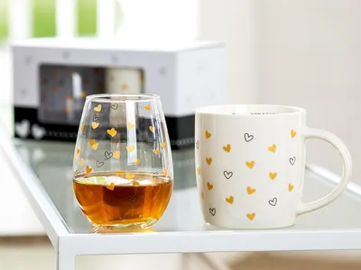 Produktbild von Gilde Porzella n/Glas 2er Set Mein Herzch enVE 6 51348