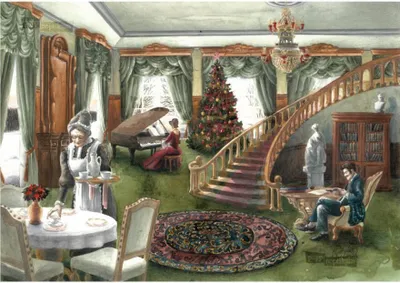 Produktbild von Familie Steampleton Weihnachtsklappkarte – Nostalgisch, 17×12 cm