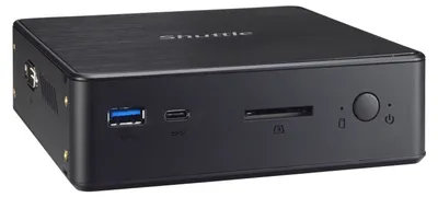 Zdjęcie produktu dla Shuttle NC10U, Nettop, Komputer mini typu barebone, Intel SoC, BGA 1528, DDR4-SDRAM, Serial ATA III