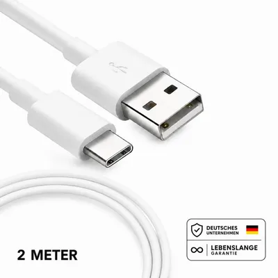 Produktbild von USB-C Schnellladekabel 1M/2M - USB-A zu USB-C oder Typ-C zu Typ-C – USB-A zu Typ-C 2 Meter / 1 Stück