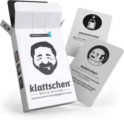 Productafbeelding van Klattschen - White Edition - Uitbreiding van het cult-drinkspel - Partyspel - Kaartspel - Speleavonden