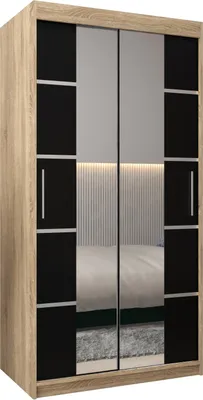 Produktbild von Kleiderschrank, Schiebetürenschrank Schlafzimmer, Schrank mit Spiegel VERONA 4 100 cm