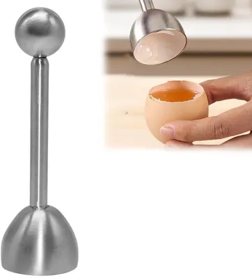 Produktbild von Eierschneider Edelstahl, Eierschalenknacker für Frühstück, rostfrei, Küchenhelfer