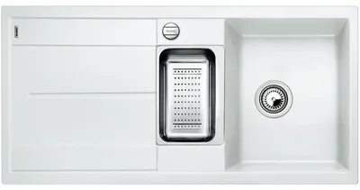Produktbild von Spüle Blanco METRA 6 S-F 990 x 490 mm weiß 519115 1 Spülbecken Mit Tropffläche Mit Restebecken Becken rechts
