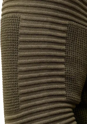 Produktbild von Red Bridge Herren Strickpullover Ribbed Arms Pullover Khaki XL
