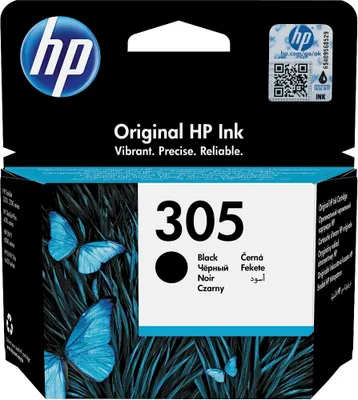 Produktbild von HP 305 Tintenpatrone schwarz mit Blisterpackung