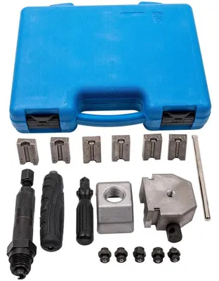 Produktbild von Hydraulisches Bremsleitungswerkzeug - Doppelbördelgerät und Rohrbieger - 18-teiliges Flare-Set