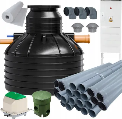 Zdjęcie produktu dla JFC Oczyszczalnia Biologiczna AQUA A5 3400L | Drenaż 36mb | Kompletny Zestaw