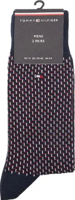 Obrázok produktu pre Pánske ponožky TH TOMMY HILFIGER, 2 páry nízkych bavlnených ponožiek v rôznych farbách, č. výrobku 701210536, SOCKS 2 KS, veľkosť 43–46 /  US 10 - 12 / EU 43 - 46 / UK 9 - 11, bavlna 50 %, polyamid 48 %, Elastan 2 %