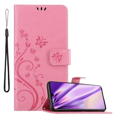 Obrázek produktu pro Cadorabo Pouzdro pro Samsung Galaxy A41 Ochranný kryt v růžové barvě Pouzdro na mobilní telefon Kryt Pouzdro Flowers Flower