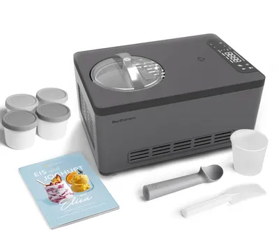 Produktbild von SPRINGLANE Eismaschine & Joghurtbereiter Elisa 2,0 L mit selbstkühlendem Kompressor 220 W inkl. Aufbewahrungsbehälter 4er-Set, Eiscrememaschine mit Kühl- und Heizfunktion inkl. Rezeptheft