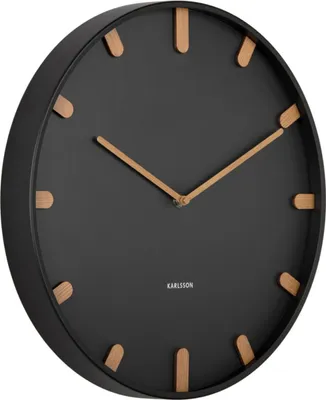 Produktbild von Karlsson - Wanduhr Grace - Schwarz - Ø40cm