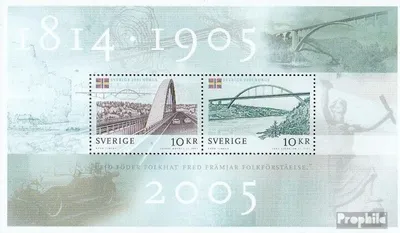 Produktbild von Briefmarken Schweden 2005 Mi Block19 (kompl.Ausg.) postfrisch Brücke
