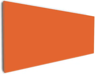 Produktbild von Wallario Premium Leinwandbild Orange in Größe 30 x 75 cm